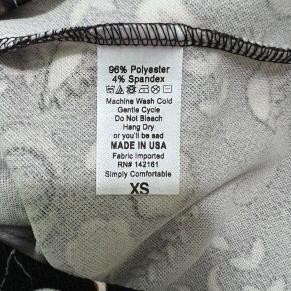 NWT LuLaRoe Cassie Black Tan White Floral Pattern Pencil Skirt Size XS - Picture 5 of 6